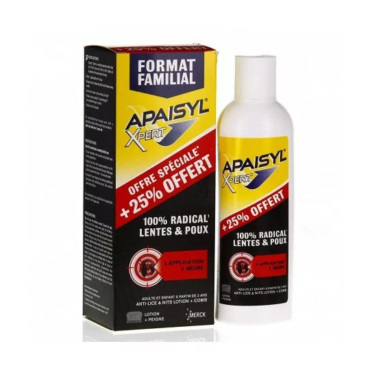 Apaisyl Xpert lotion anti-poux et lentes + Peigne 100ml