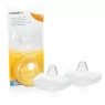 Bouts de sein Medela Contact - Sans BPA, silicone souple ultra-fin, lot de 2, 16mm, taille S