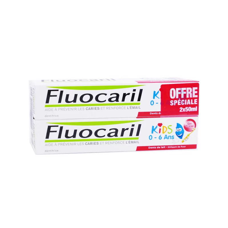 Fluocaril Kid 0-6a Fraise 2x T/50ml