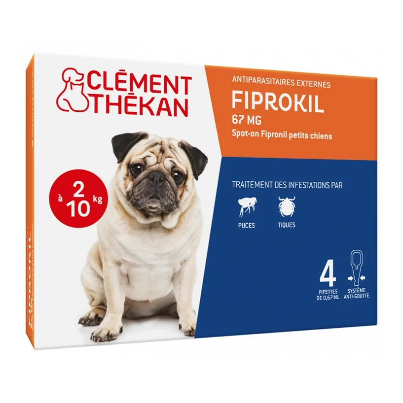 Clement-Thekan Fiprokil 2-10kg 4 doses