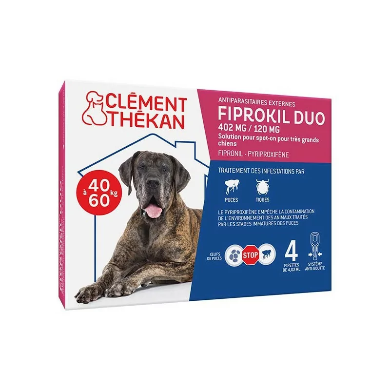 Clement-Thekan Fiprokil Duo 40-60kg 4 Pip