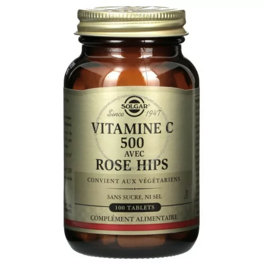 Solgar Vitamine C 500 Avec Rose Hips Tab 100