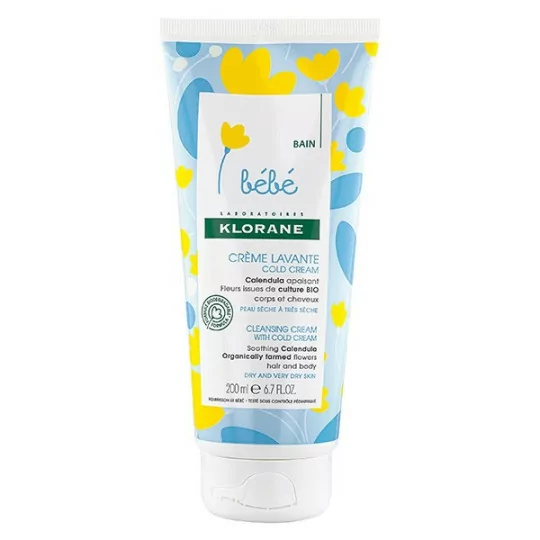 Klorane Bébé Crème Lavante Nutritive au Cold Cream/Calendula 200ml