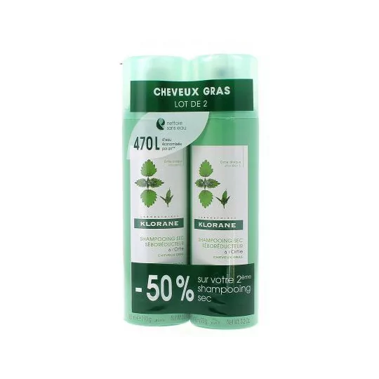 Klorane Shampooing Sec à l' Ortie 2x 150ml