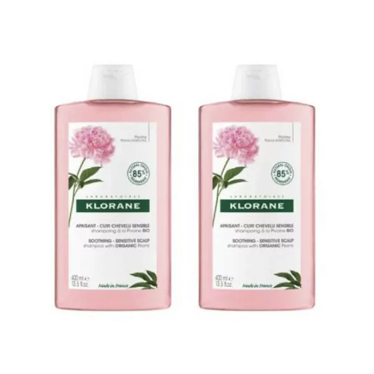 KLORANE Shampooing apaisant à la Pivoine 2x 400ml