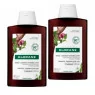 KLORANE Shampooing intensité quinine / edelweiss bio 2x 400ml