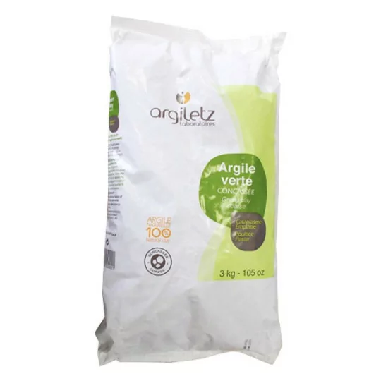 Argiletz Argile Verte Grain Concassée Cataplasme & Emplâtre 3kg