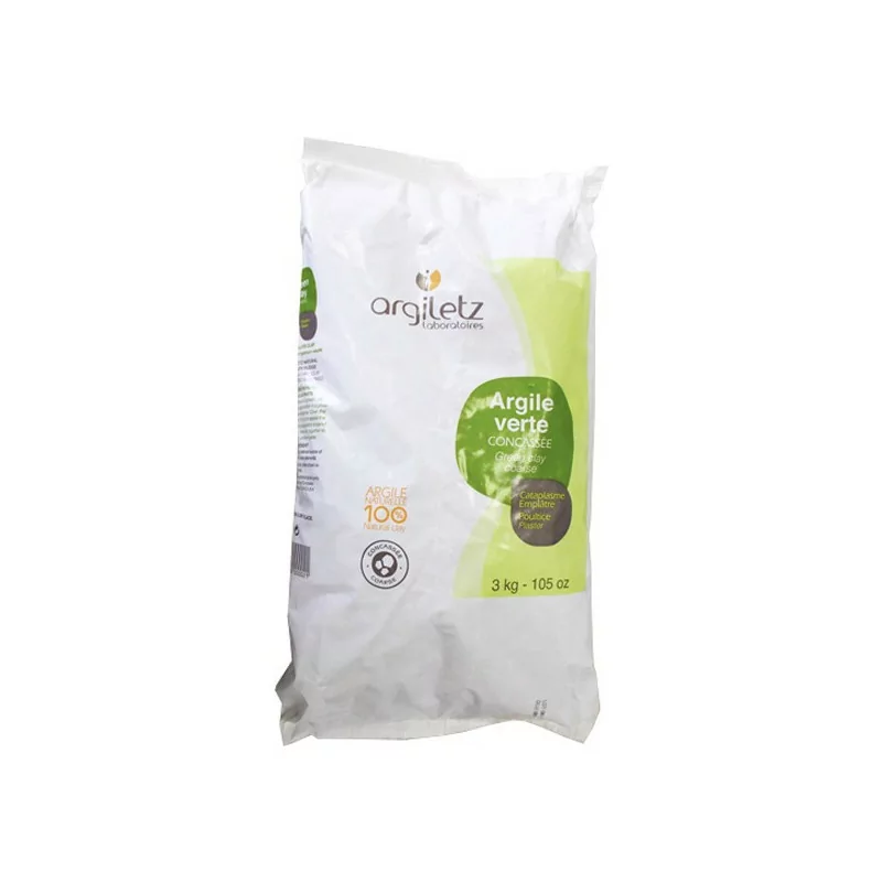 Argiletz Argile Verte Grain Concassée Cataplasme & Emplâtre 3kg