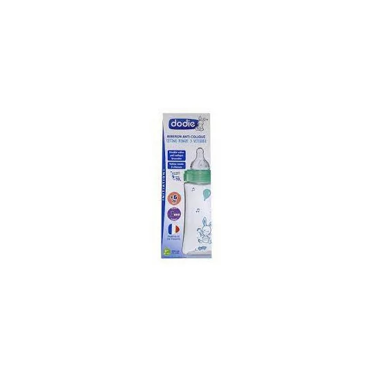 Dodie Bib 3 Init A/col 330ml 6m Vert V