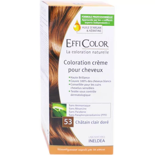 COLORATION - EFFICOLOR CRÈME CHÂTAIN DORÉ 53