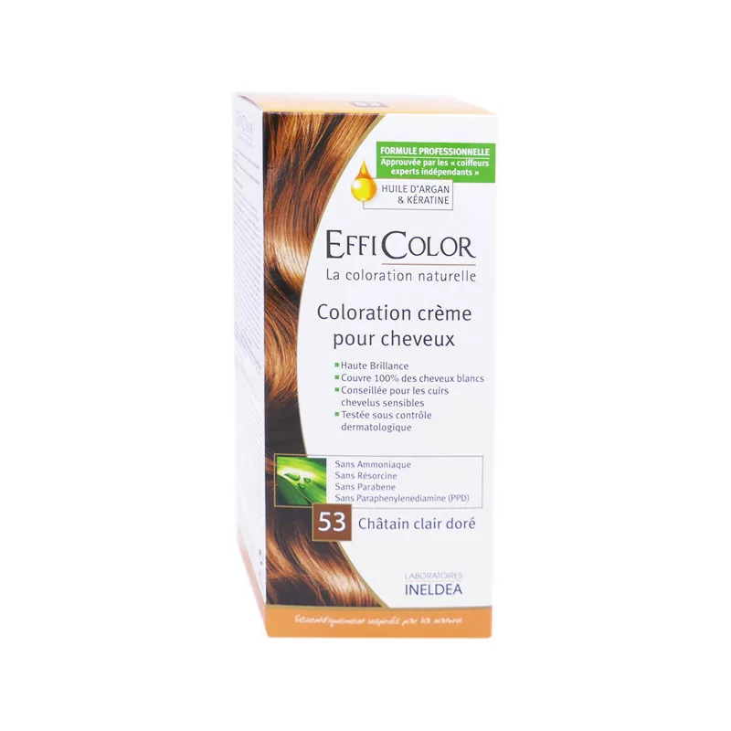 COLORATION - EFFICOLOR CRÈME CHÂTAIN DORÉ 53