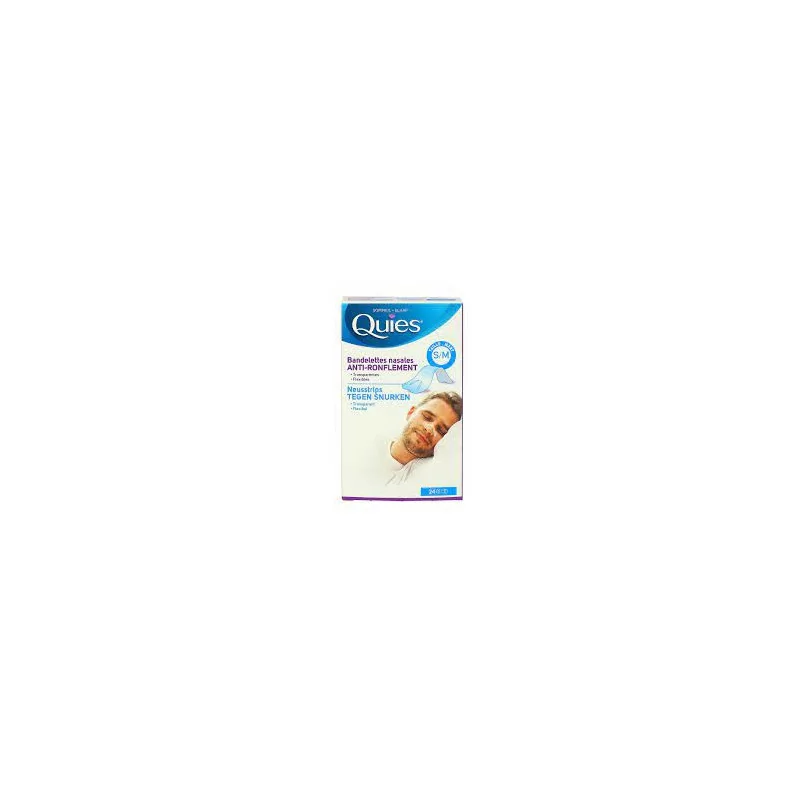 Quies Anti-Ronflement 24 Bandelettes Nasales - S/M