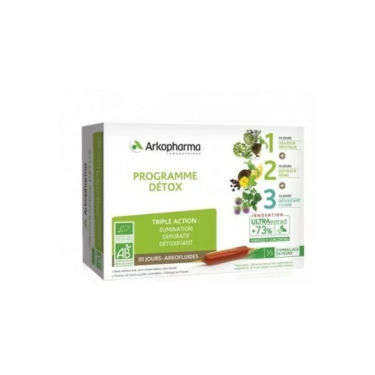 Arkofluide Programme Détox Coffret 3 X 10 ampoules