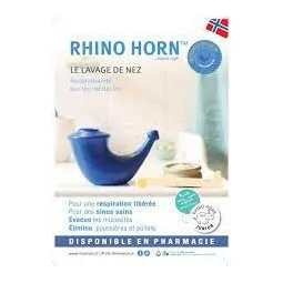 Rhino Horn lavages fosses nasales bleu