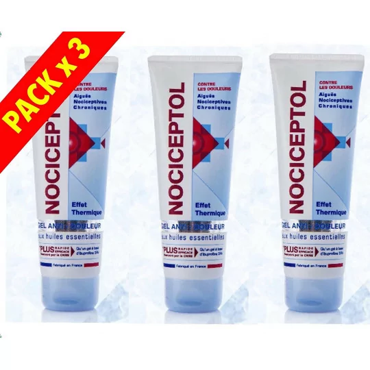 POLIDIS NOCICEPTOL GEL ANTI DOULEUR - Plus RAPIDE et Plus EFFICACE- LOT DE 3 x 120 ML