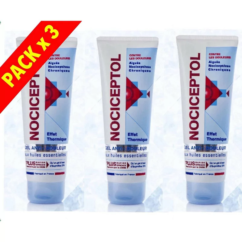 POLIDIS NOCICEPTOL GEL ANTI DOULEUR - Plus RAPIDE et Plus EFFICACE- LOT DE 3 x 120 ML