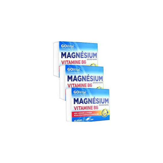 Govital Magnésium Vitamine B6 - Origine Marine - Fatigue Nerveuse et Musculaire