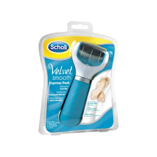 Scholl Velvet Bleu Smooth Râpe Electrique