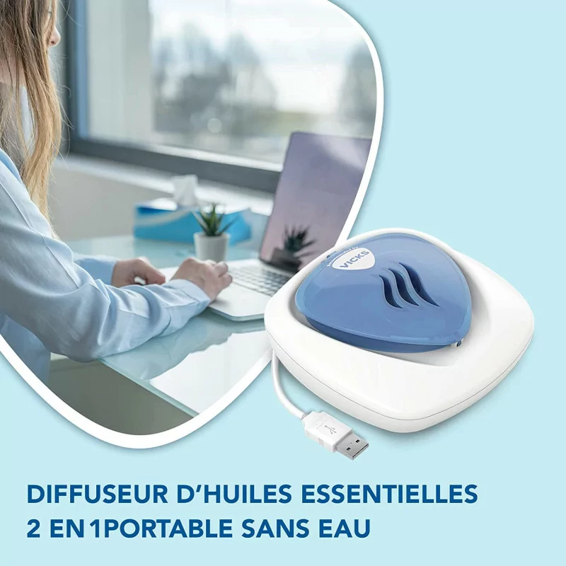 Diffuseur d’huiles essentielles portable Vicks sans eau VH1800EU