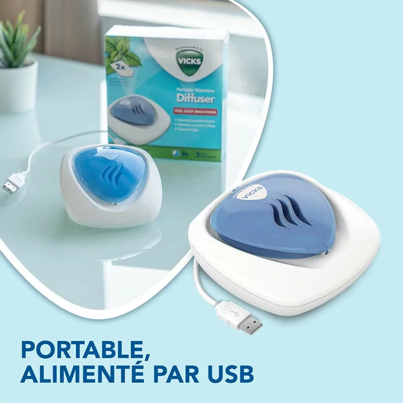 Diffuseur d’huiles essentielles portable Vicks sans eau VH1800EU