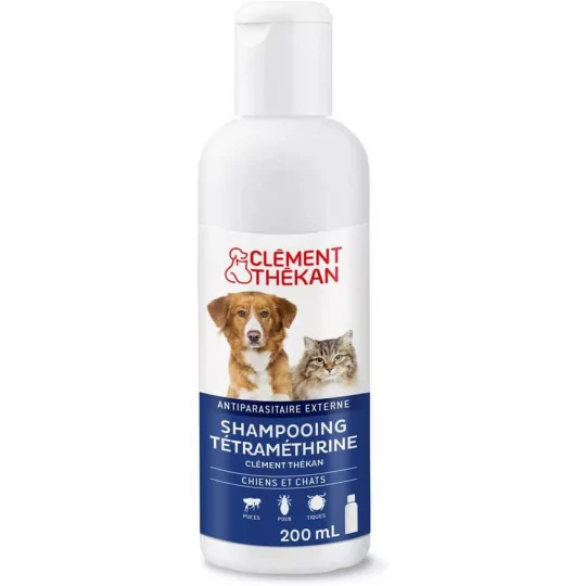 Clément Thékan Shampooing Tétraméthrine Chiens Chats 200ml