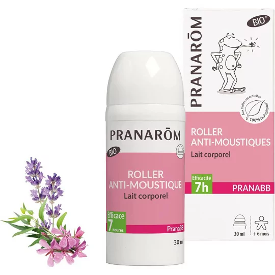 Pranarôm - Anti-moustiques + Roller Après-Piqûres Bébés aux Huiles Essentielles Bio -