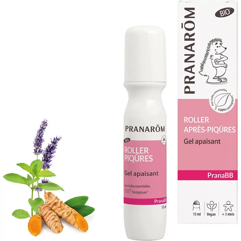 Pranarôm - Anti-moustiques + Roller Après-Piqûres Bébés aux Huiles Essentielles Bio -