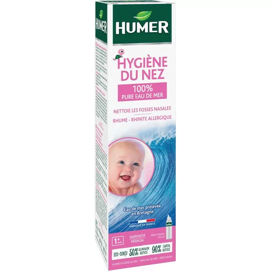 Humer - Spray Hygiène du nez Nourrissons/Enfants - 100% eau de mer - Excellente tolérance - 150ml