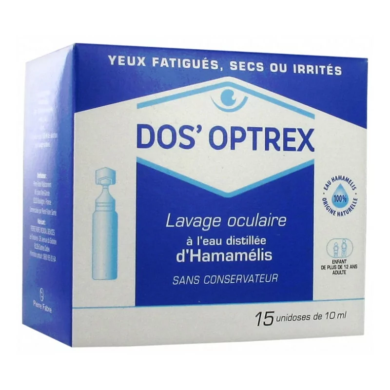 Dos'optrex - DOS OPTREX LAVAGE OCULAIRE A L EAU D HAMAMELIS 15X10ML