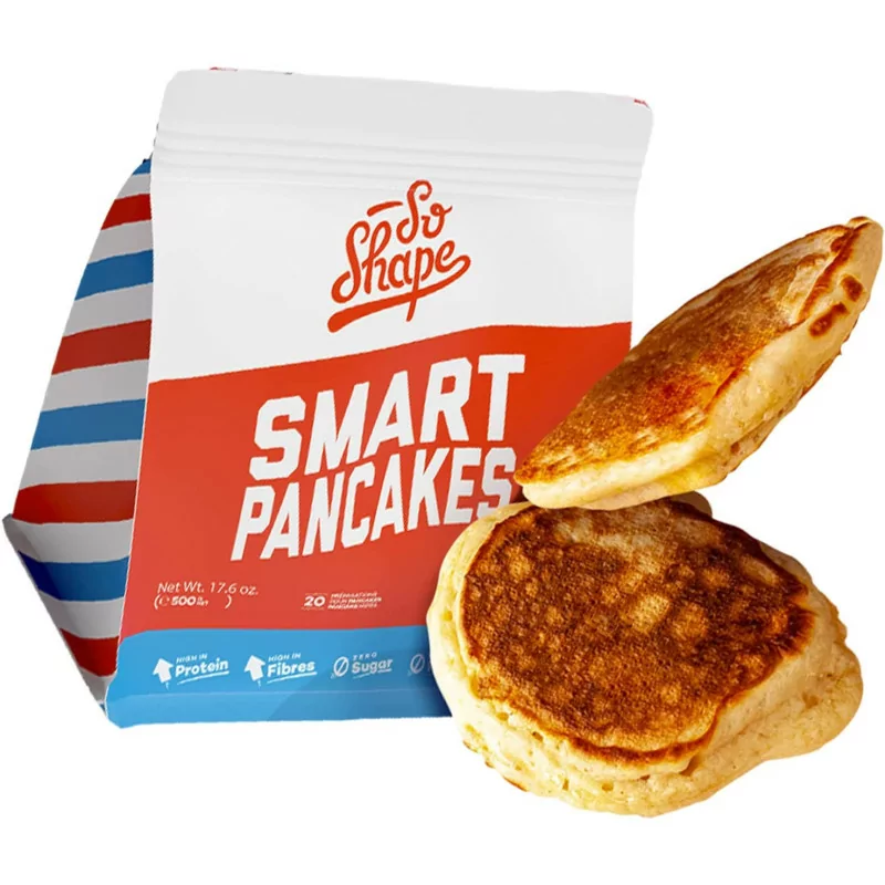 So Shape, Mix Pancakes, 10g de protéines et 0g de sucre par portion, Sachet de 500g (20 Pancakes)