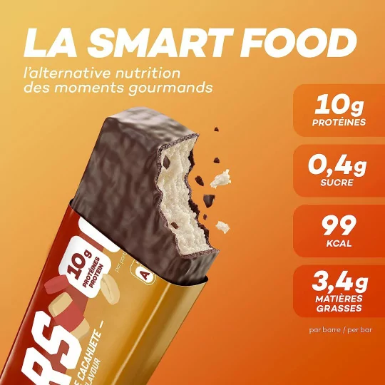 So Shape, Barres saveur Peanut Butter, 10g de protéines & moins de 100kcal par barre, 16 Barres de 30g