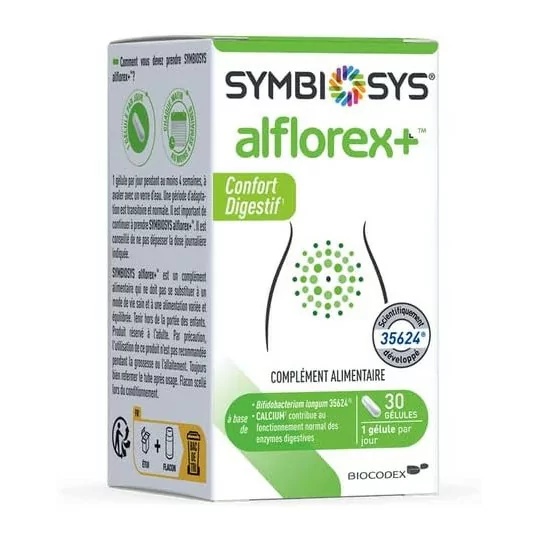 SYMBIOSYS - Alflorex + 30 gélules - Confort Digestif - Probiotiques - Souches Microbiotiques