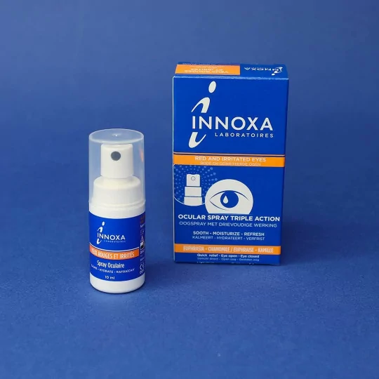 INNOXA - SPRAY TRIPLE ACTION pour Yeux Rouges et paupières Irritées - SPECIAL ALLERGIE POLLEN - Soulagement immédiat - 10ml