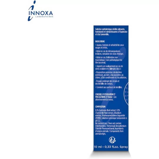 INNOXA - SPRAY TRIPLE ACTION pour Yeux Rouges et paupières Irritées - SPECIAL ALLERGIE POLLEN - Soulagement immédiat - 10ml