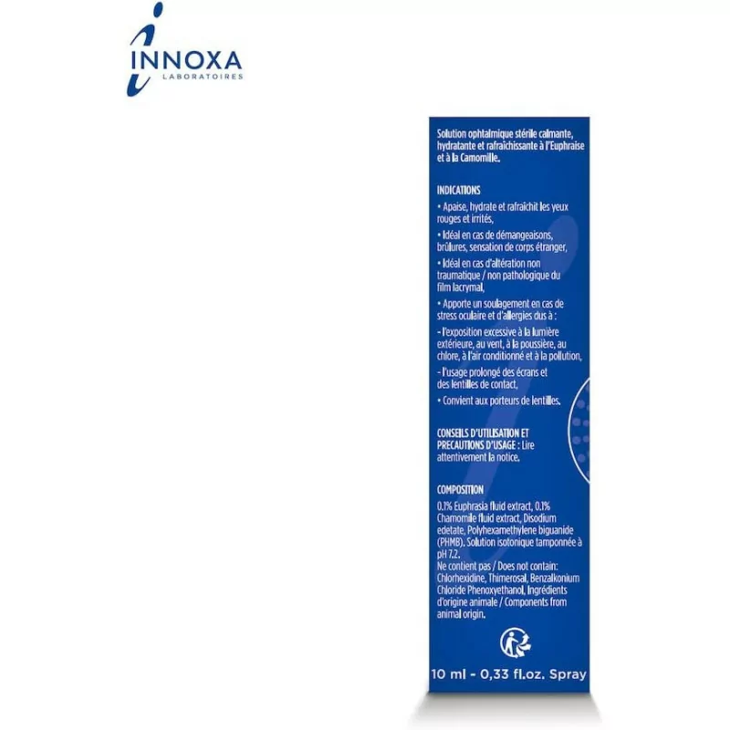 INNOXA - SPRAY TRIPLE ACTION pour Yeux Rouges et paupières Irritées - SPECIAL ALLERGIE POLLEN - Soulagement immédiat - 10ml