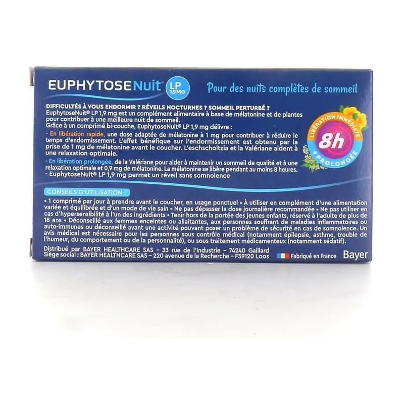 euphytose nuit LP 1.9mg lot de 2