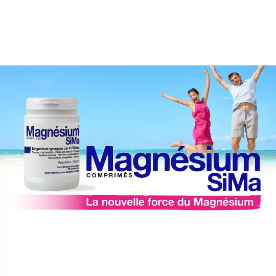 Magnésium SiMa Laboratoire Dissolvurol - Magnesium synergisé par le Silicium - Lot de 2 x 90 Comprimés