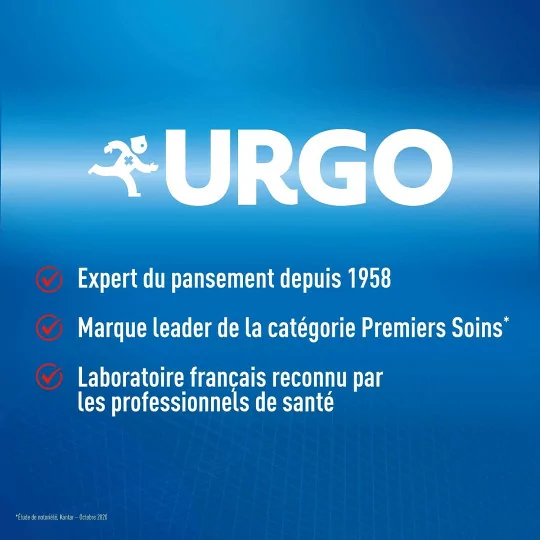 URGO - Bande Extrême - Tenue Extrême - Compresse Anti-adhérente -Bande à découper 1m x 6cm