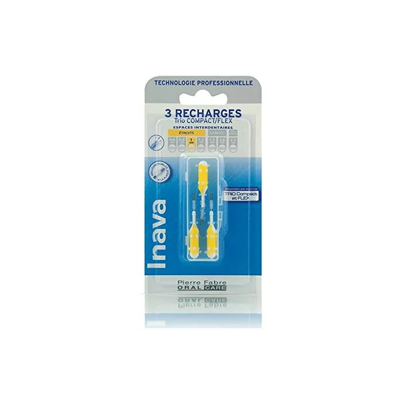 Inava Trio Brossettes 3 Recharges pour Trio Compact/Flex - ISO2 1 mm