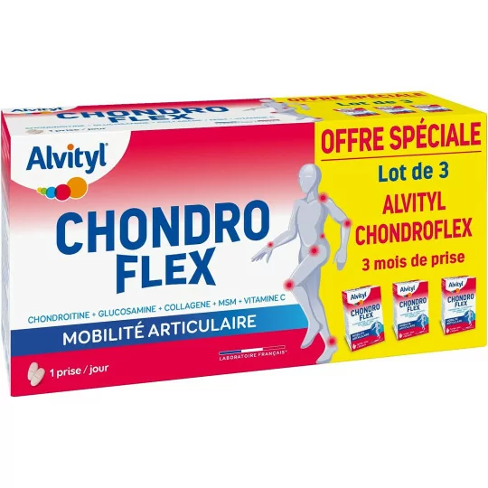 Alvityl Chondroflex - Lot de 3-5 éléments Essentiels - Mobilité Articulaire - 3x30 Jours de Prise