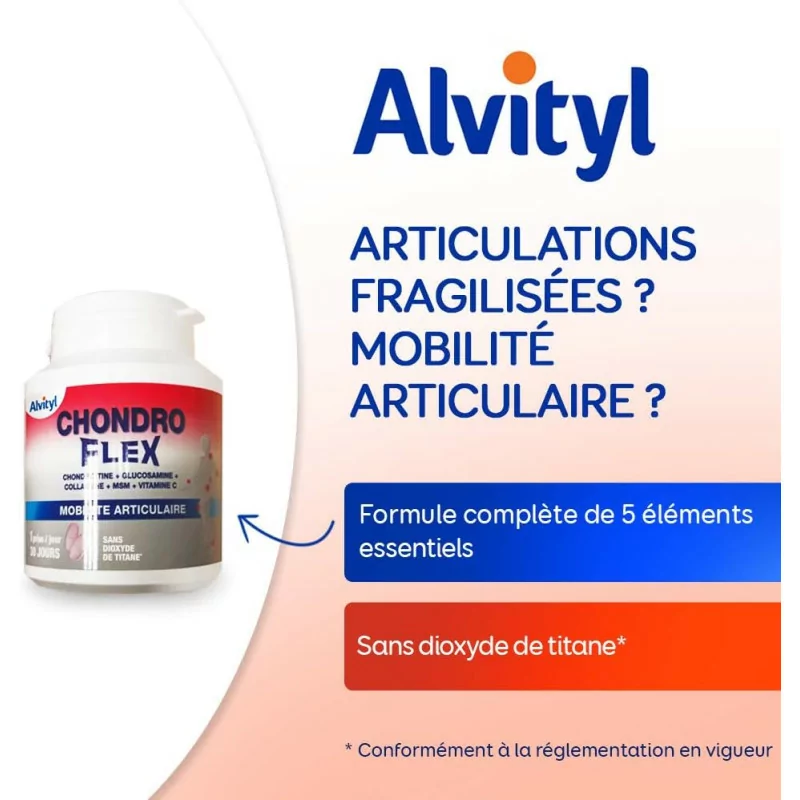 Alvityl Chondroflex - Lot de 3-5 éléments Essentiels - Mobilité Articulaire - 3x30 Jours de Prise