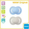 MAM , Sucette Original – Lot de 2 tétines orthodontiques en silicone (18+ mois)