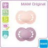 MAM , Sucette Original – Lot de 2 tétines orthodontiques en silicone (18+ mois)