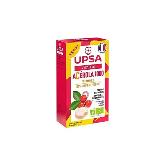 UPSA Acérola 1000 Bio 30 Comprimés à Croquer