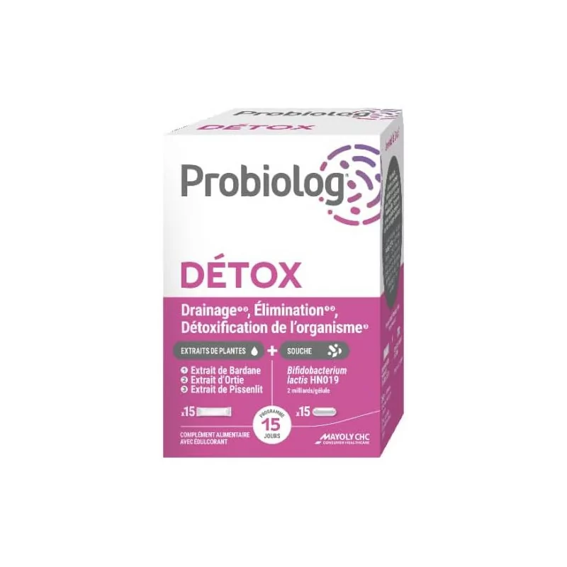 Mayoly Spindler Probiolog Détox 15 Sticks + 15 Gélules